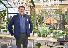 Brian Borup of Gasa Group at their booth where to present their trends and new concepts, like Pick and Mix, and their Sustainable Living story.